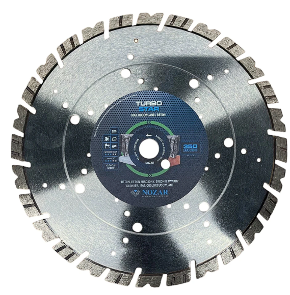 Tarcza diamentowa Nozar Turbo Star 350mm otwór 25,4 mm 20mm