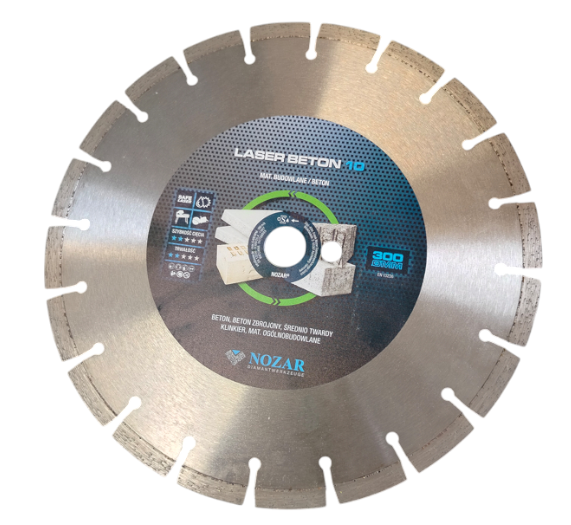 Tarcza diamentowa 300 mm Nozar Laser Beton 10