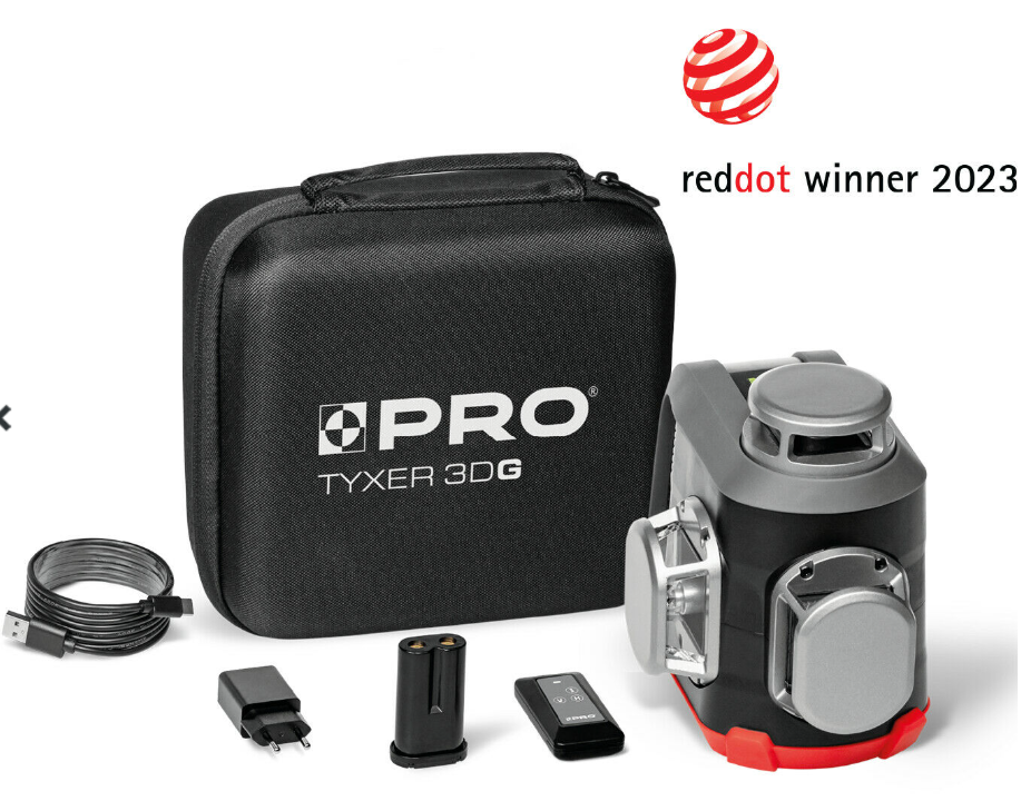 PRO TYXER 3DG PLUS Laser krzyżowy 3x360