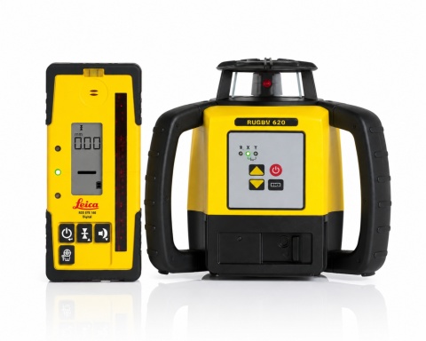 Laser Obrotowy Leica Rugby 620 + odbiornik RE160 + Akum. Li-Ion