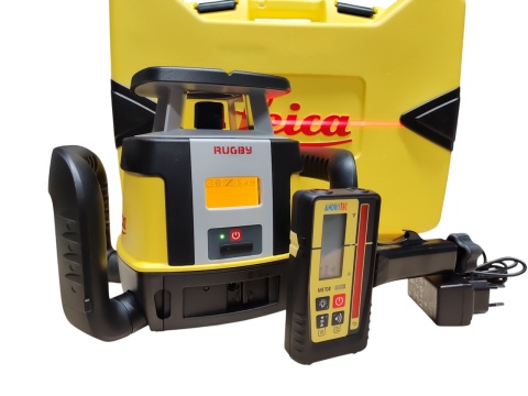 Laser Obrotowy Leica Rugby CLH + odbiornik cyfrowy Androtec