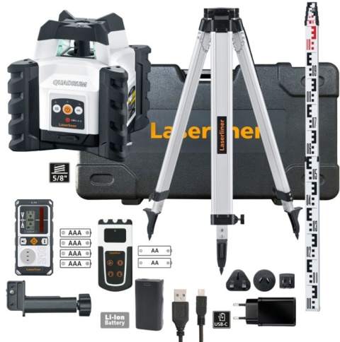 Laser obrotowy LASERLINER QUADRUM COMPACT 210S SET