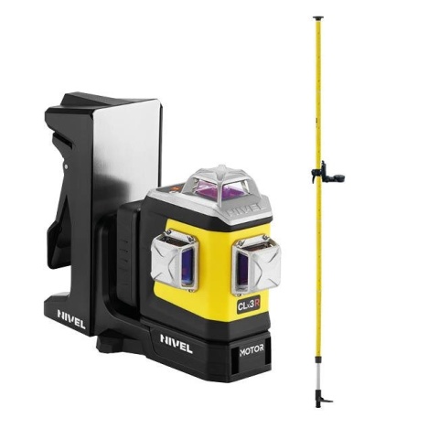 Laser krzyżowy Nivel System CLx3R MOTOR + tyczka rozporowa