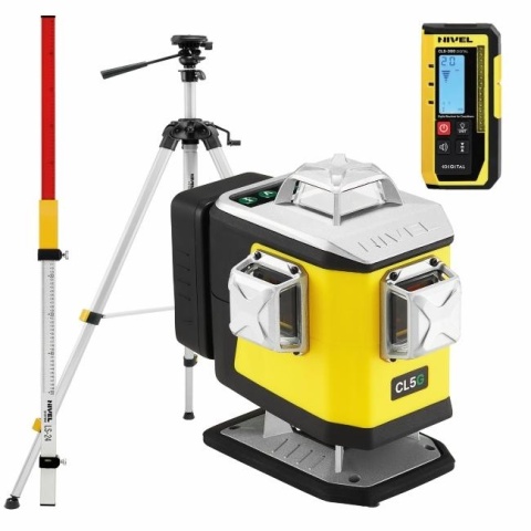 Laser krzyżowy Nivel System CL5G + statyw + czujnik CLS-300 + łata