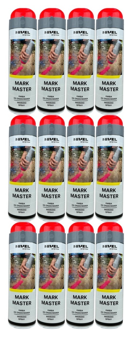 Farba Nivel System Mark Master czerwona - karton 12 szt.
