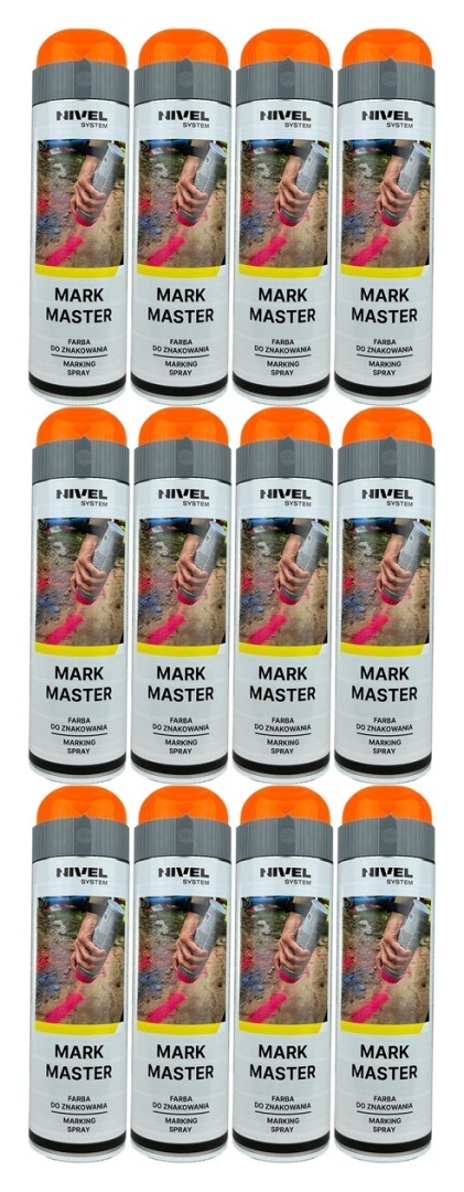 Farba Nivel System Mark Master pomarańczowa - karton 12 szt.