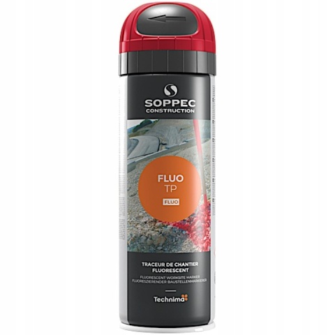 Farba geodezyjna Soppec FLUO+12 czerwona 500 ml