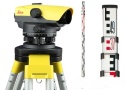 Niwelator optyczny Leica NA324 – zestaw ze statywem i łatą