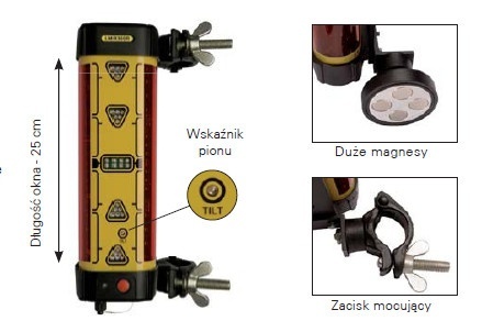 System wskaźnikowy 1D Leica Rugby CLA + detektor LMR360
