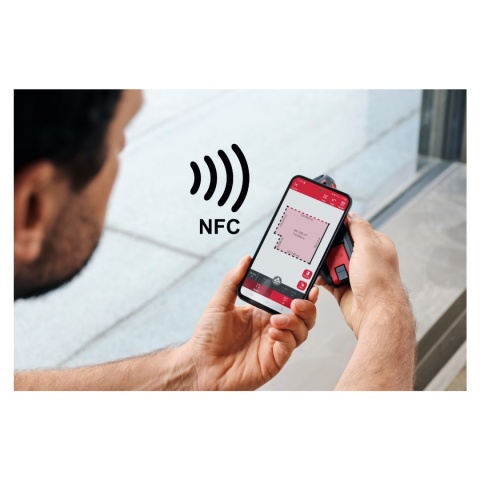 Leica DISTO D2-2 – połączenie ze smartfonem przez NFC i Bluetooth