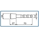 Reper ścienny 5M ze stali nierdzewnej 97x24 mm